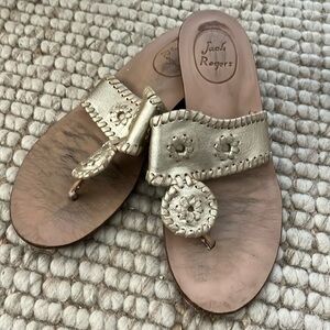 Used Jack Rogers- classic gold/platimum